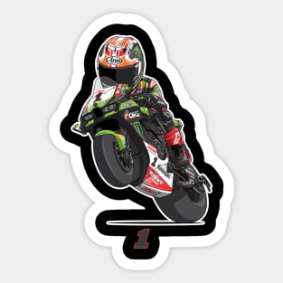 Jonathan Rea 1 Cartoon Sticker